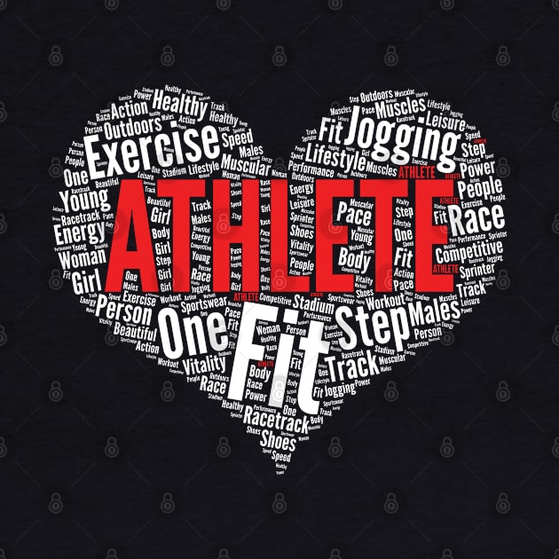 Athlete Gym Workout Exercise Motivational Heart Shape design by theodoros20